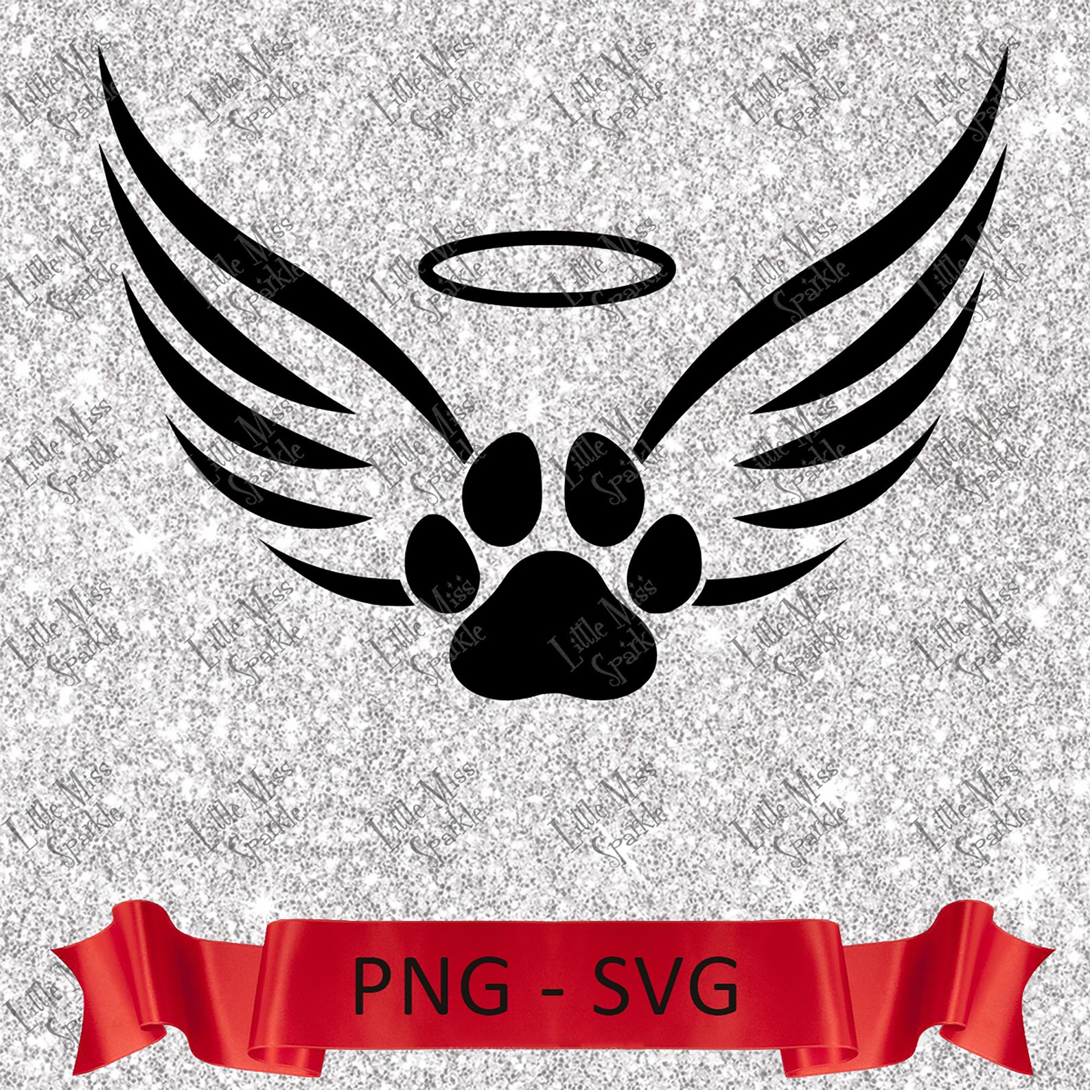 Angel Wing Dog Paw Svg Digital File Circut Cut File - Etsy