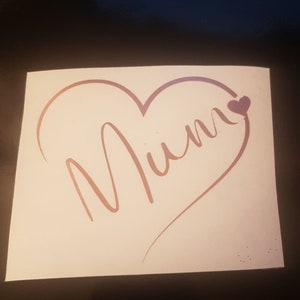 Mama Herz Vinyl Aufkleber Aufkleber Familie Gedenkstätte Weihnachten