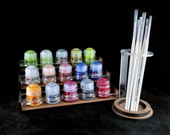 Stylish paint pot stand to hold Citadel paints - paint brush stand