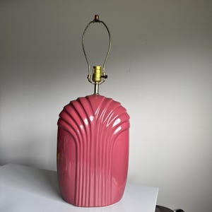 Art Deco Lamp 80s Pink - Etsy