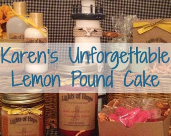 Karen’s Unforgettable Lemon Pound Cake ~ Candles