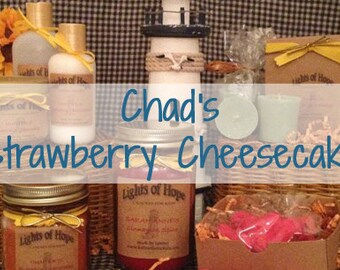 Chad’s Strawberry Cheesecake ~ Candles