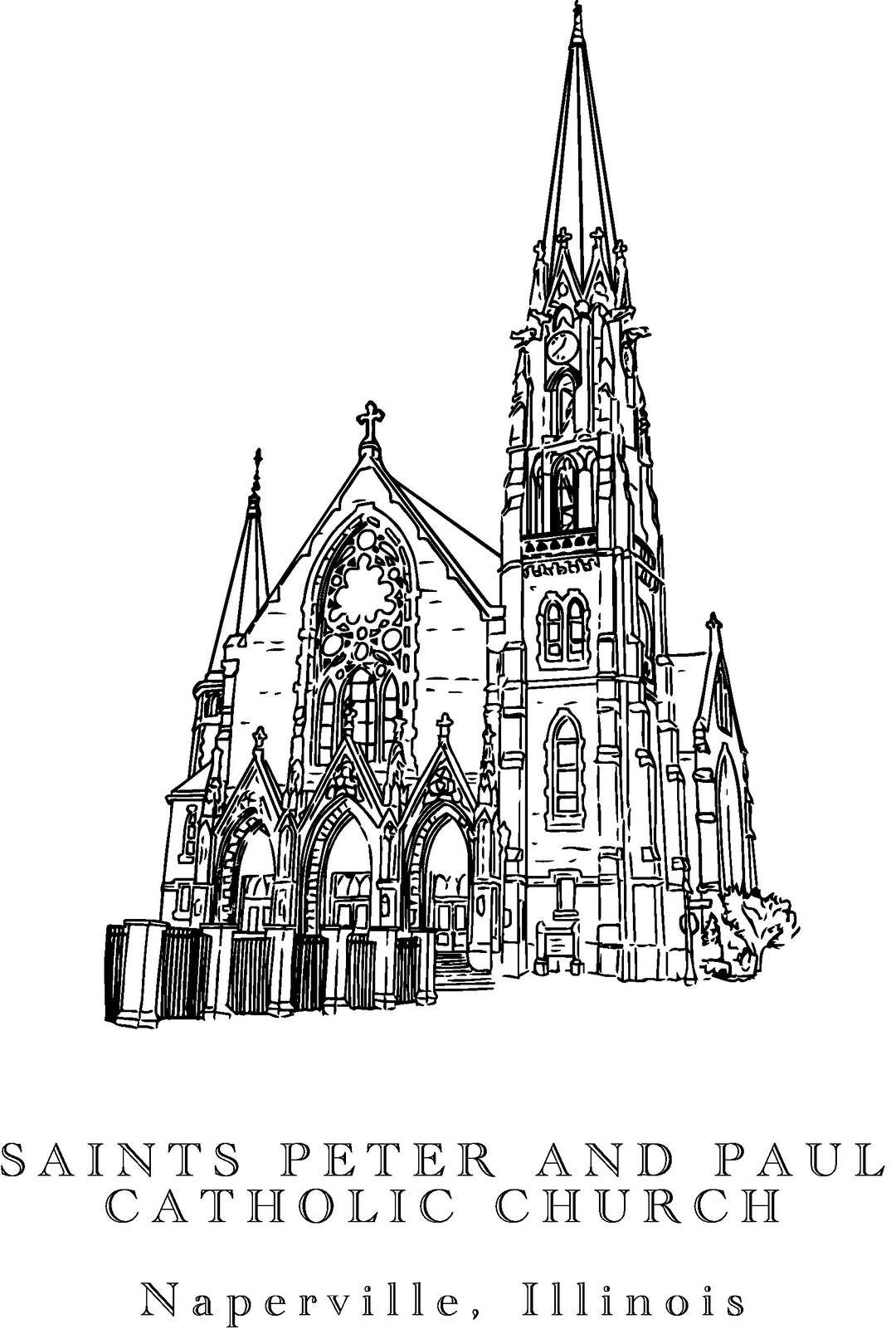 Saints Peter and Paul Catholic Church Wedding Venue, Illinois Wedding