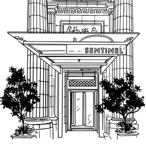 Sentinel Hotel Wedding Venue, Oregon Wedding Venue, wedding invitations, illustration, letterpress