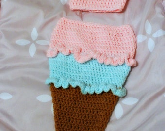 PATTERN: Ice Cream Cone cocoon