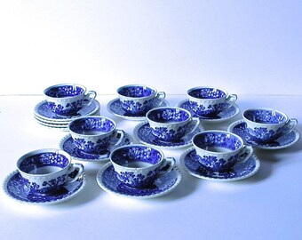 Lot de tasses en porcelaine de "Rusticana", France, 1950s
