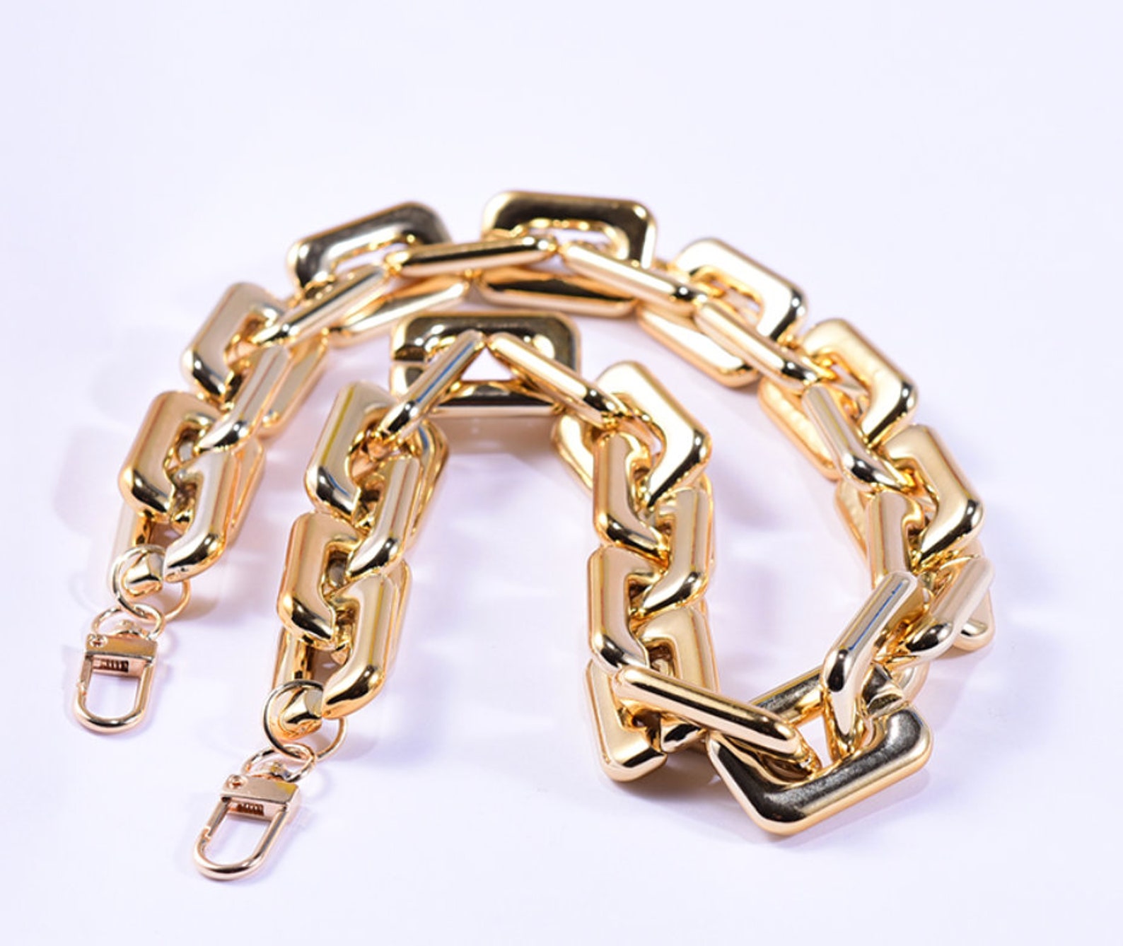 NEW Gold Plated Acrylic Bag Chain replaceable Bag Strap Etsy UK