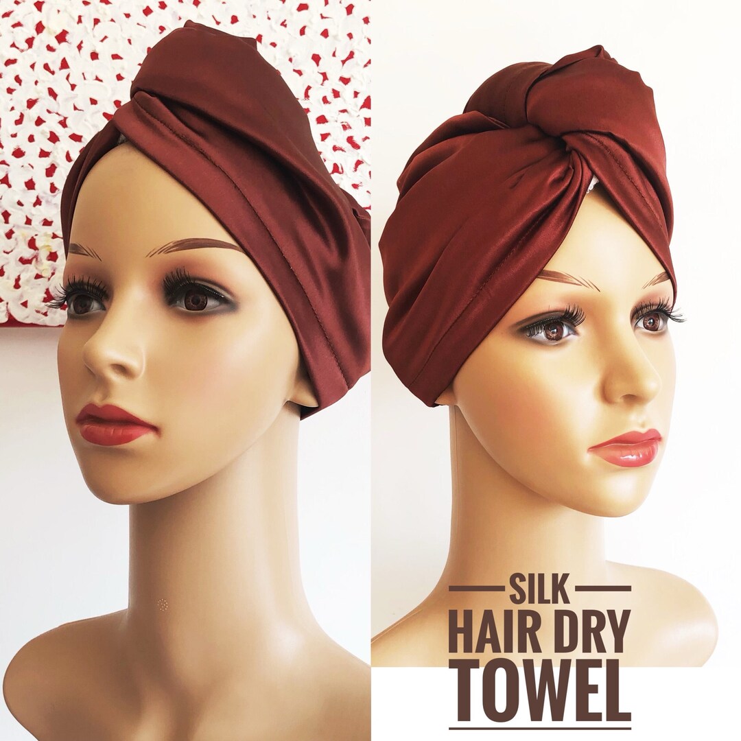 Mulberry Silk Hair Towel, Reversible Fast Drying Hair Wrap Etsy