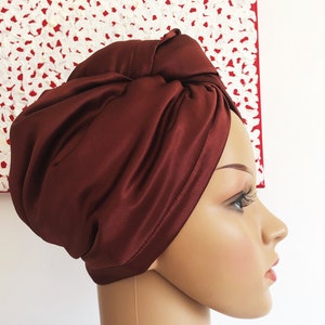 Toalha de cabelo de seda Mulberry, reversível, de secagem rápida.