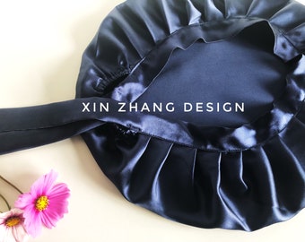100% Mulberry Silk Sleep Bonnets,  Luxury 22MM Silk Hair Turban, Women Wraps, Sleep Cap for Hair Care