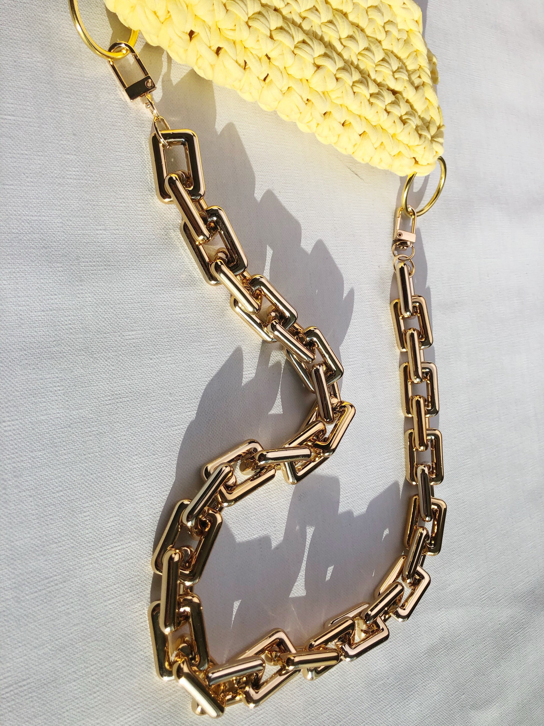 NEW Gold Plated Acrylic Bag Chain replaceable Bag Strap Etsy UK