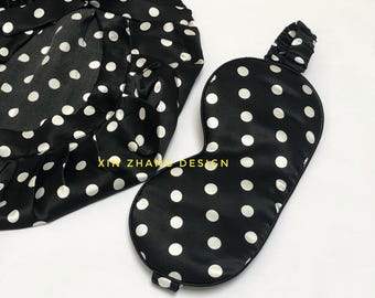 Czepki do spania z jedwabiu morwowego 100%, 22 mm, turban, otulacze damskie, zestawy prezentowe z czepkiem/maską do spania