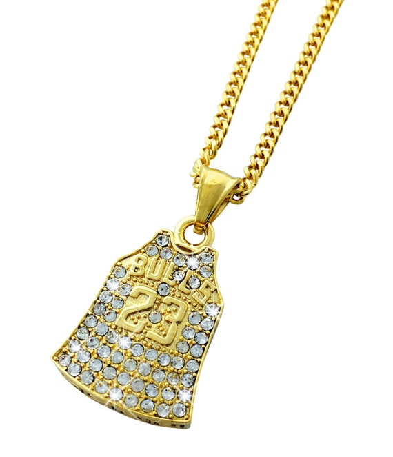 number 23 gold pendant