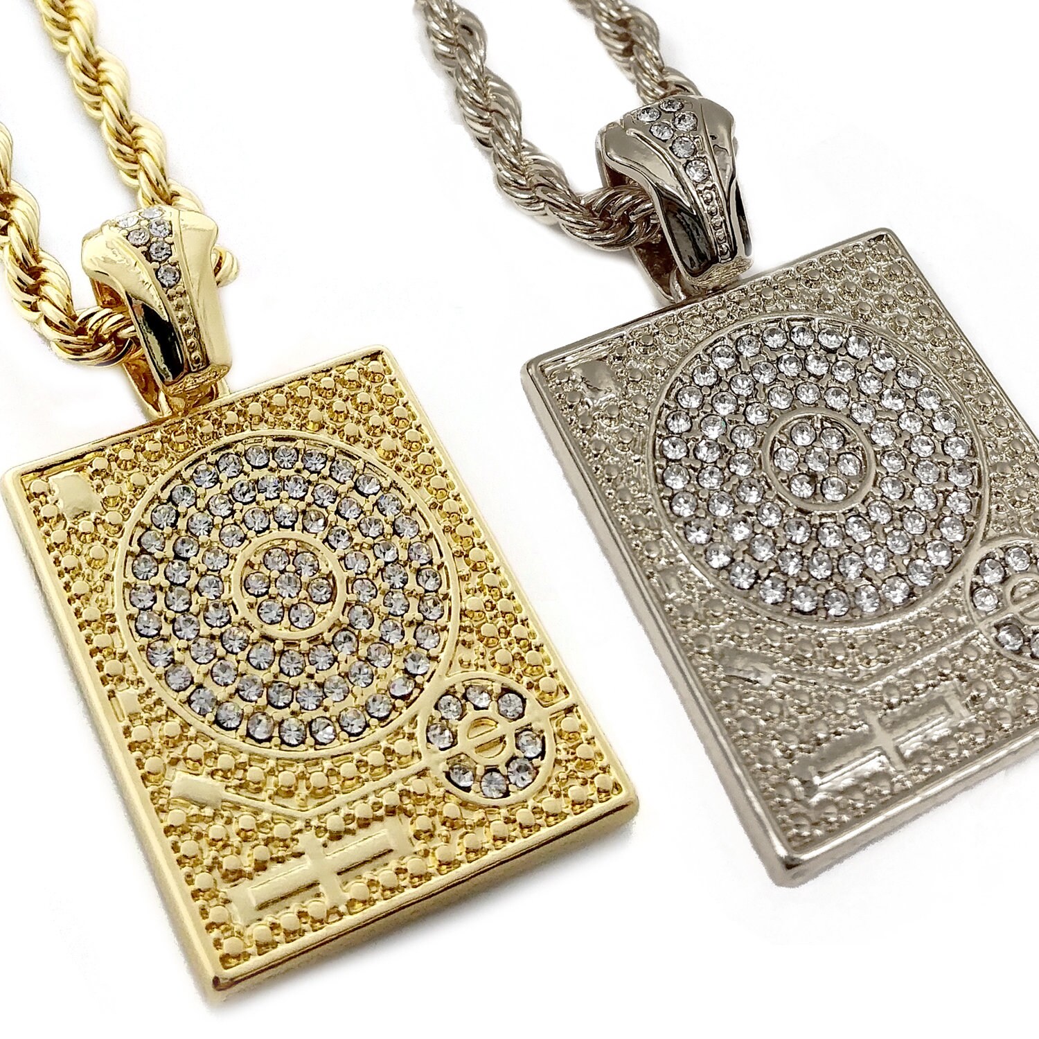 DJ Turntable Pendant Necklace with 24 Rope Chain Etsy