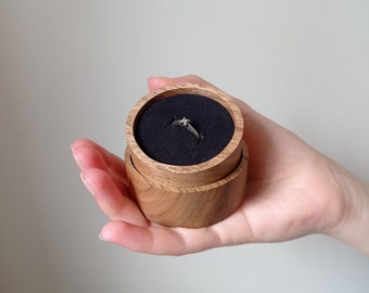 Exquisite Walnut Wooden Proposal Ring Box - A Timeless Keepsake for Your Special Moment 66 x30mm((2&quot;5/8x1&quot;3/16) WoodenRing Holder