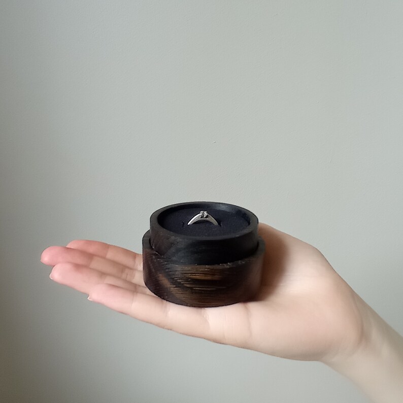 Proposal Ring Box Bog Oak Box Wooden Ring Holder Keepsake Etsy