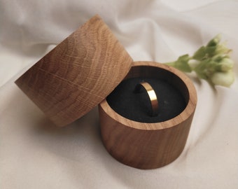 Personalized Proposal Ring Box 66 x45mm, Wooden Ring Holder, Oak Ring Box, Keepsake Wooden Box, Personalized Gift