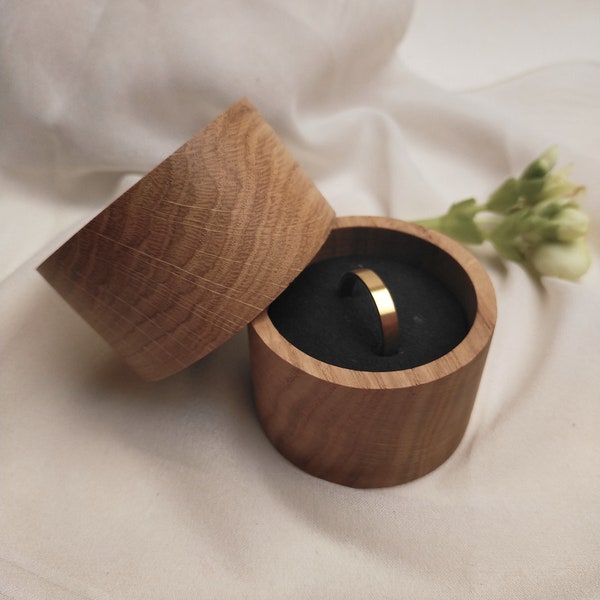 Boîte de proposition personnalisée pour bague, 66 x 45 mm, support en bois pour bague, boîte en chêne pour bague, boîte en bois souvenir