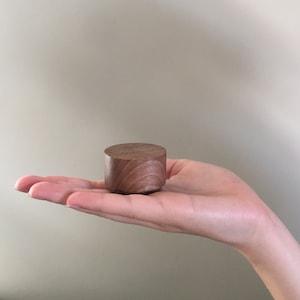 Proposal Wooden Ring Box 45 x 30mm, Tiny Ring Box, Wooden Ring Holder, Keepsake Wooden Box, Small Ring Box, Brown Box