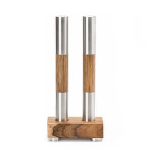 CORESICA Hand Weights Set 2x2kg made of Wood & Stainless Steel, Aerobic Weights, Home Gym Equipment, Fitness Accessories