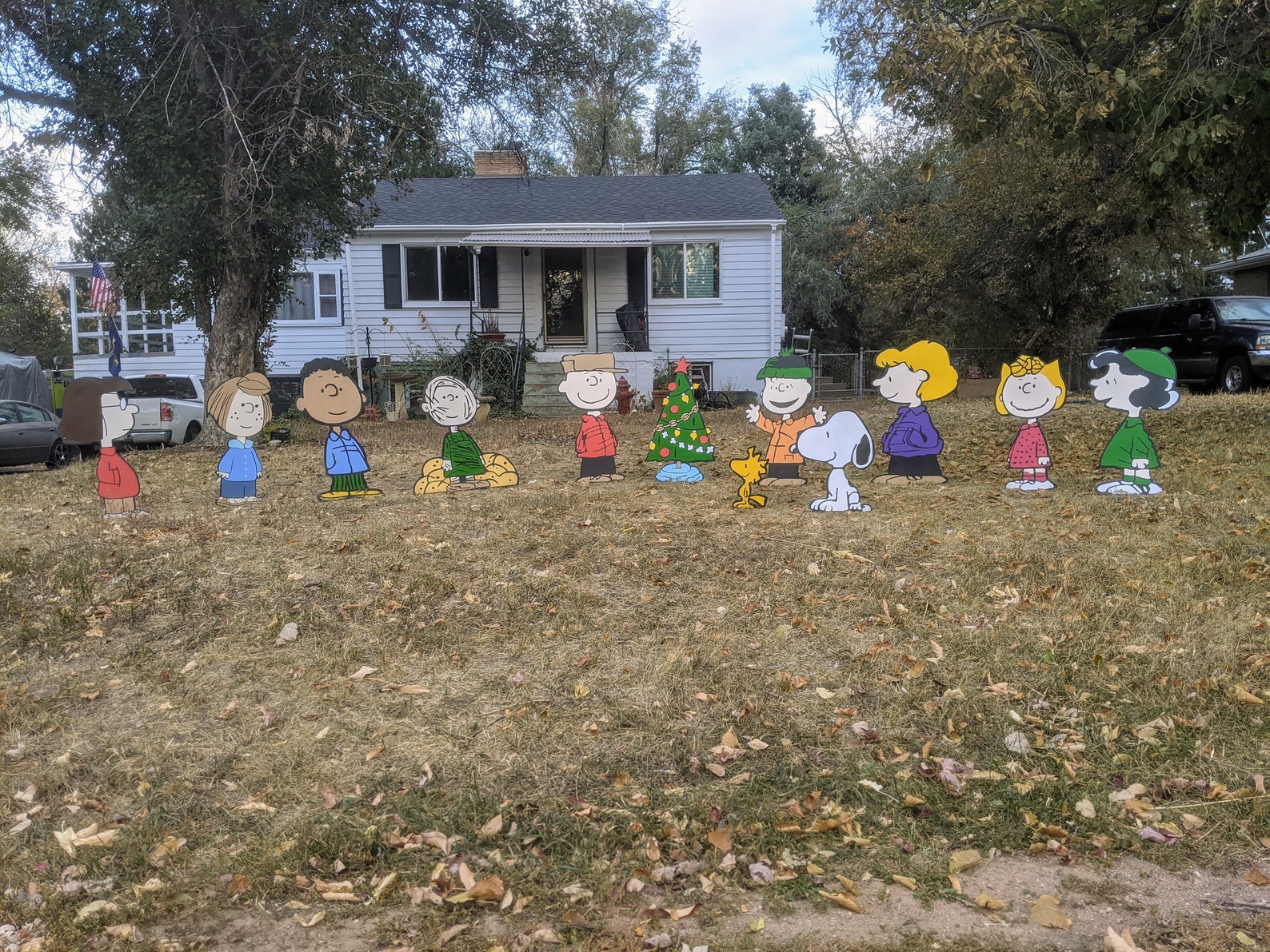 Peanuts Christmas Tree Yard Set Etsy