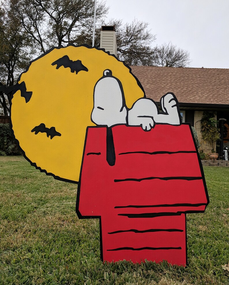 Charlie Brown and Snoopy Halloween Yard Art Lawn Art Etsy
