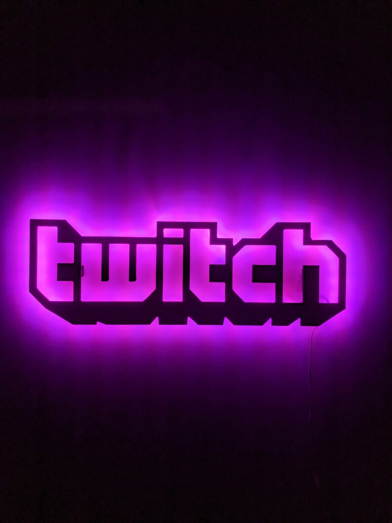 Illuminated Twitch Logo LED Wall Art | Etsy