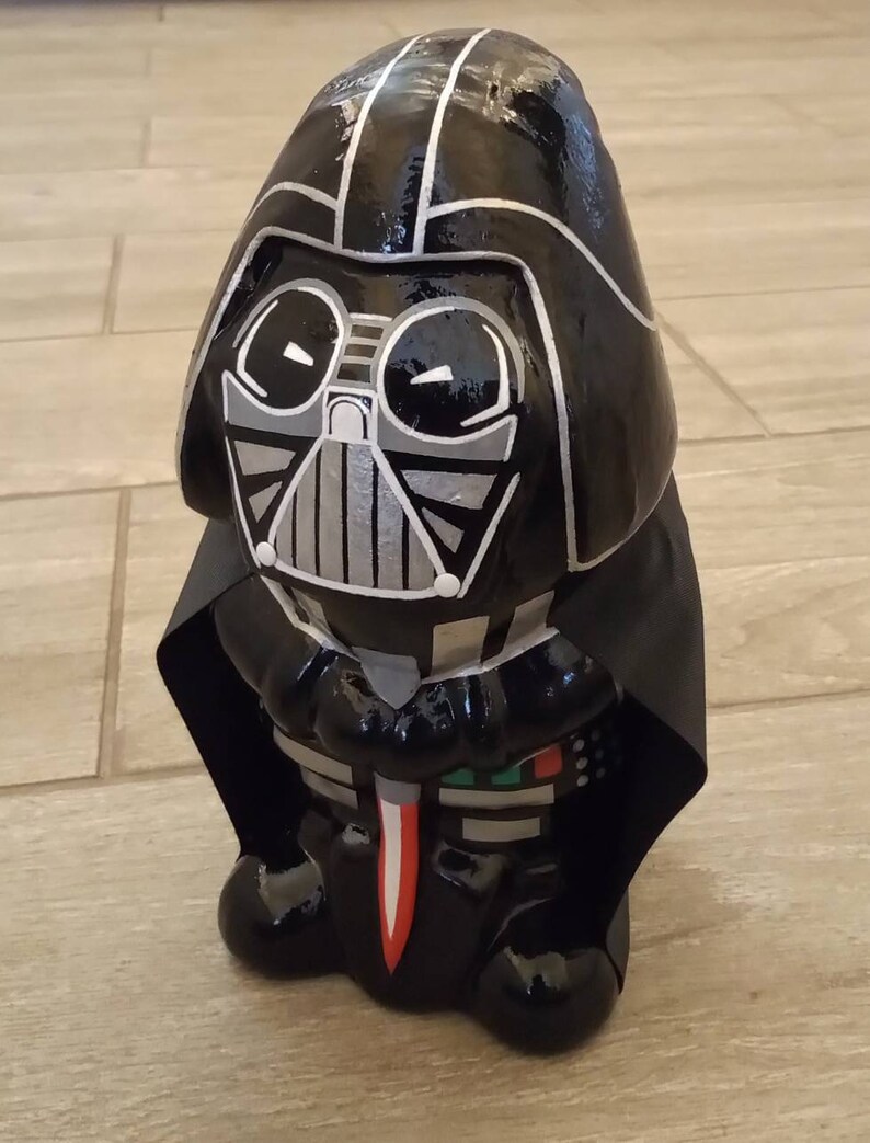 Custom Darth Vader style Star Wars garden gnome hand painted Etsy