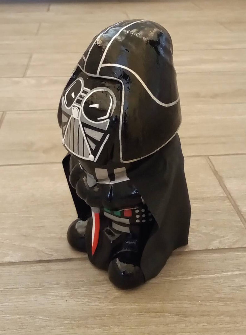 Custom Darth Vader style Star Wars garden gnome hand painted Etsy