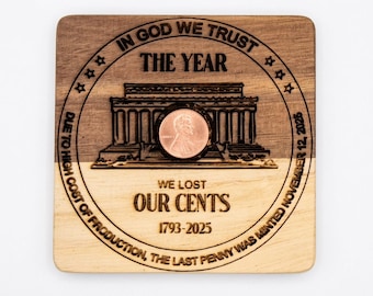 Last Penny Gedenk-Untersetzer-Set