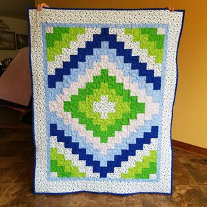 Blue & Green Baby Quilt