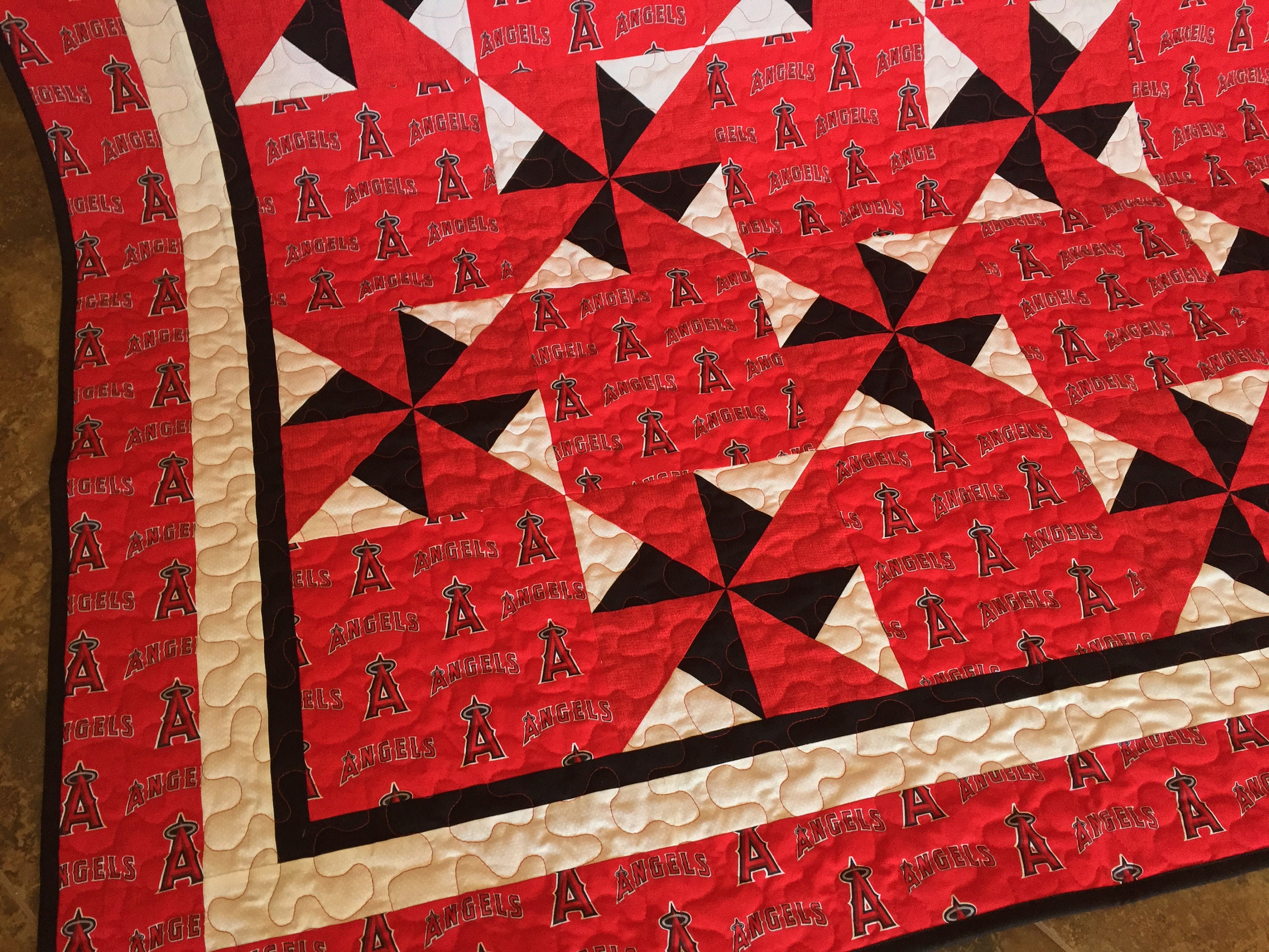 MLB Quilt Los Angeles Angels Etsy