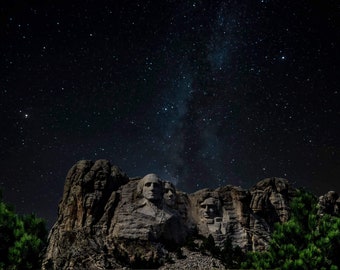 Mt. Rushmore At Night