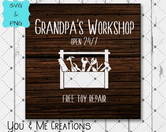 Grandpa's Workshop Sign SVG, Workshop Svg, Father's day svg