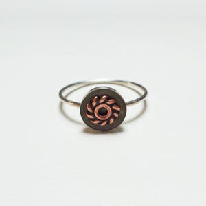Sterling silver ring - Sterling silver concrete ring - Concrete jewelry  - Petite ring - Size 6 - Size 7 - Size 8