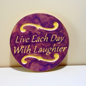 Inspirational garden decor - Inspirational garden stone - Live with Purpose - Inspirational stepping stone - Concrete garden