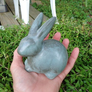 Miniature concrete rabbit - Fairy garden accessories - Fairy garden miniatures - Garden decor - Pet Memorial - Rabbit statue
