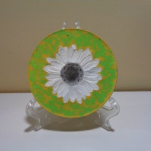 Shasta daisy decor - Concrete daisy - White daisy - Garden decor - Concrete Art - Concrete stepping stone - Concrete garden - Daisy art