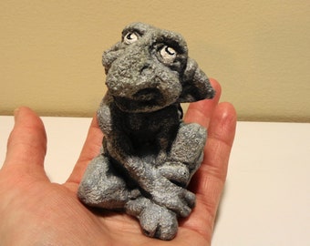 Concrete Gargoyle - Gargoyle statue - Fairy garden accessories - Fairy garden miniatures - Garden decor - Stone Gargoyle