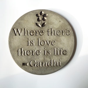 Inspirational garden decor - Inspirational garden stone - Concrete art - Garden decor - Inspirational stepping stone - Concrete garden