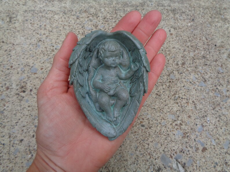Angel statue Concrete angel Baby memorial Fairy garden Etsy