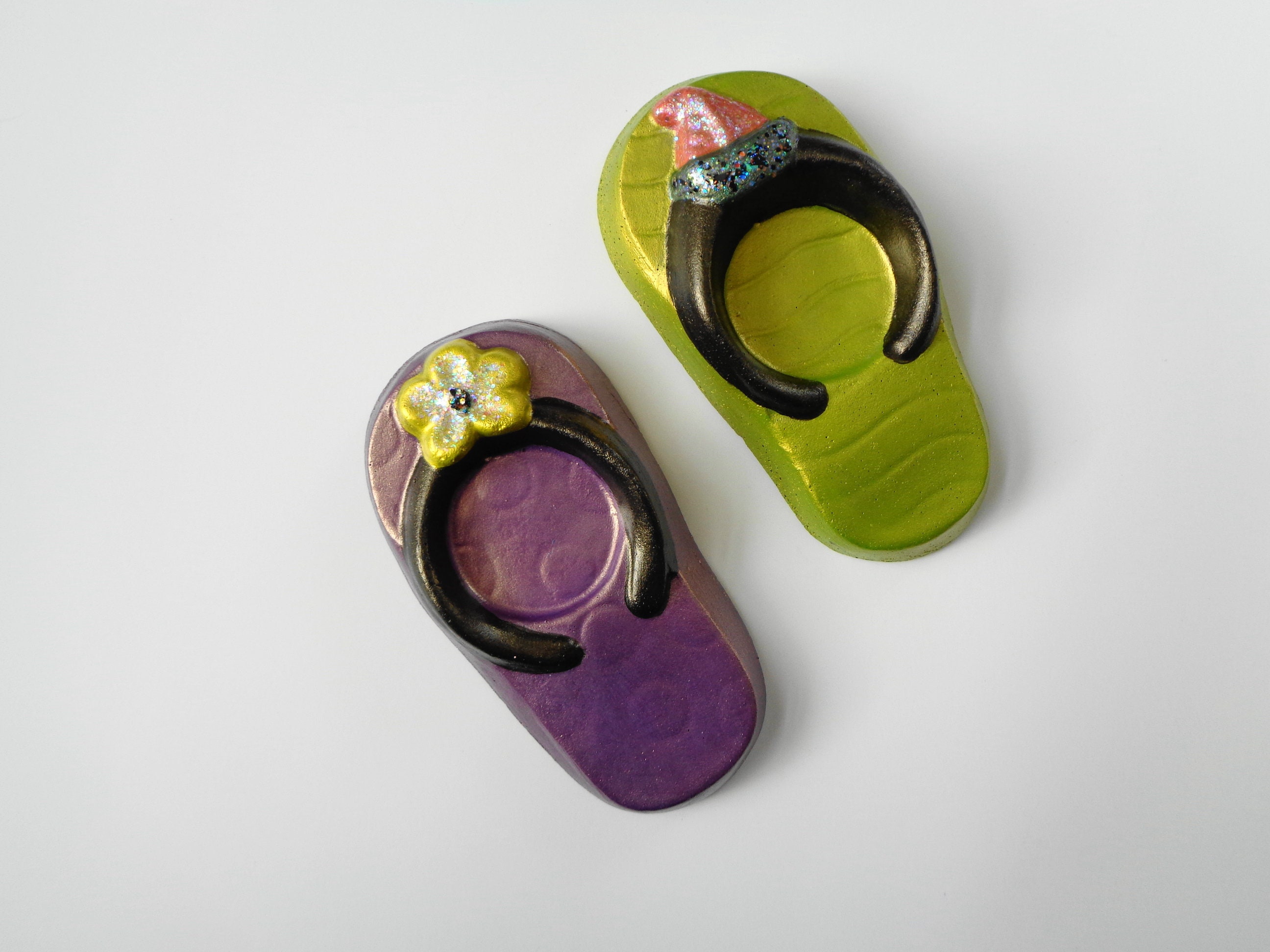 Flip Flop decor Concrete Flip Flops Miniature Flip Flops Etsy