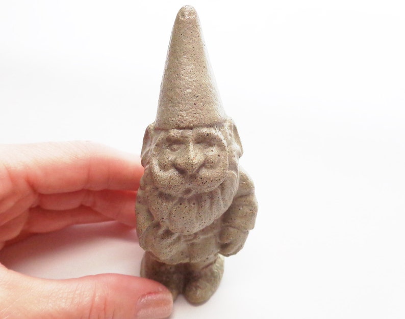 Garden gnome Concrete gnome Gnome statue Fairy garden miniatures Fairy garden accessories Concrete garden Garden decor image 1