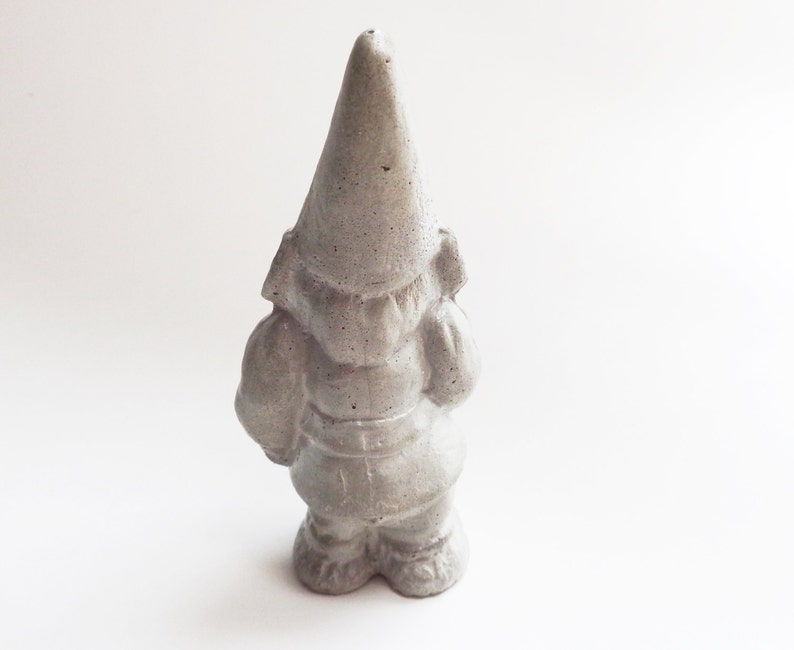 Garden gnome Concrete gnome Gnome statue Fairy garden miniatures Fairy garden accessories Concrete garden Garden decor image 4