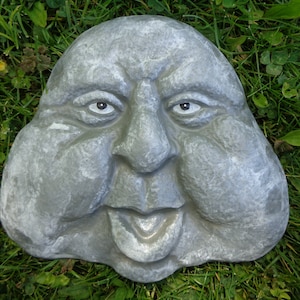 Green man Concrete Plaque - Concrete Face - Stone Face - Concrete Garden decor - Outdoor Plaque - Concrete statue
