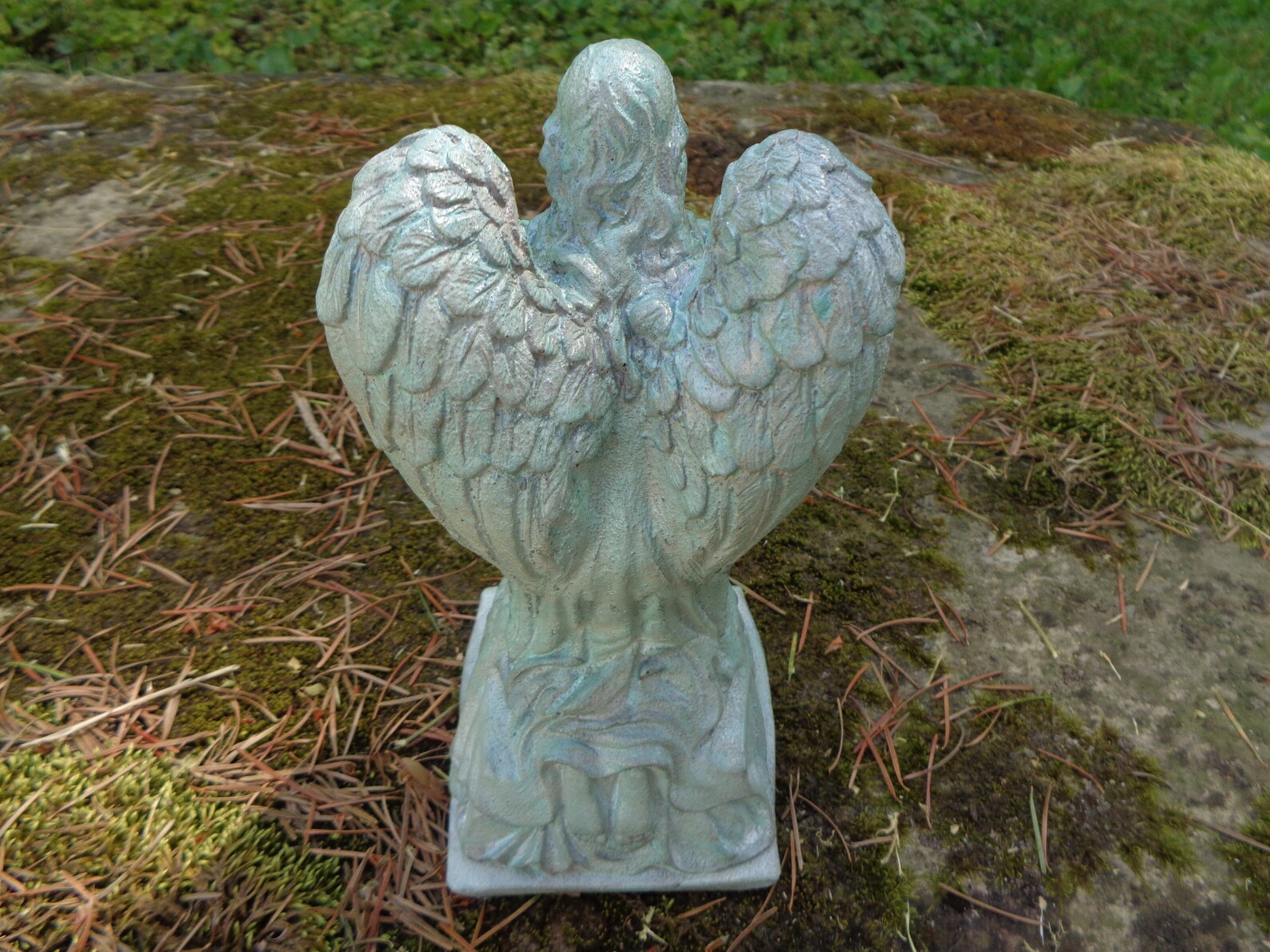 Concrete Angel statue Garden Angel Garden decor Concrete Etsy