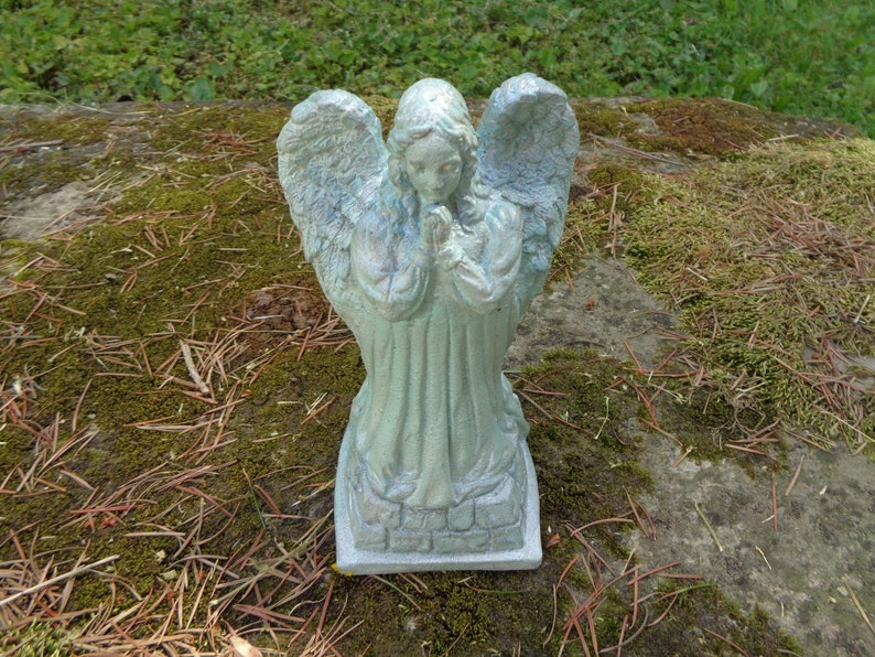 Concrete Angel statue Garden Angel Garden decor Concrete Etsy