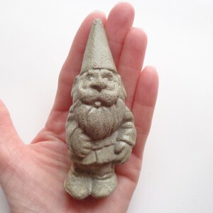 Garden gnome Concrete gnome Gnome statue Fairy garden miniatures Fairy garden accessories Concrete garden Garden decor image 3