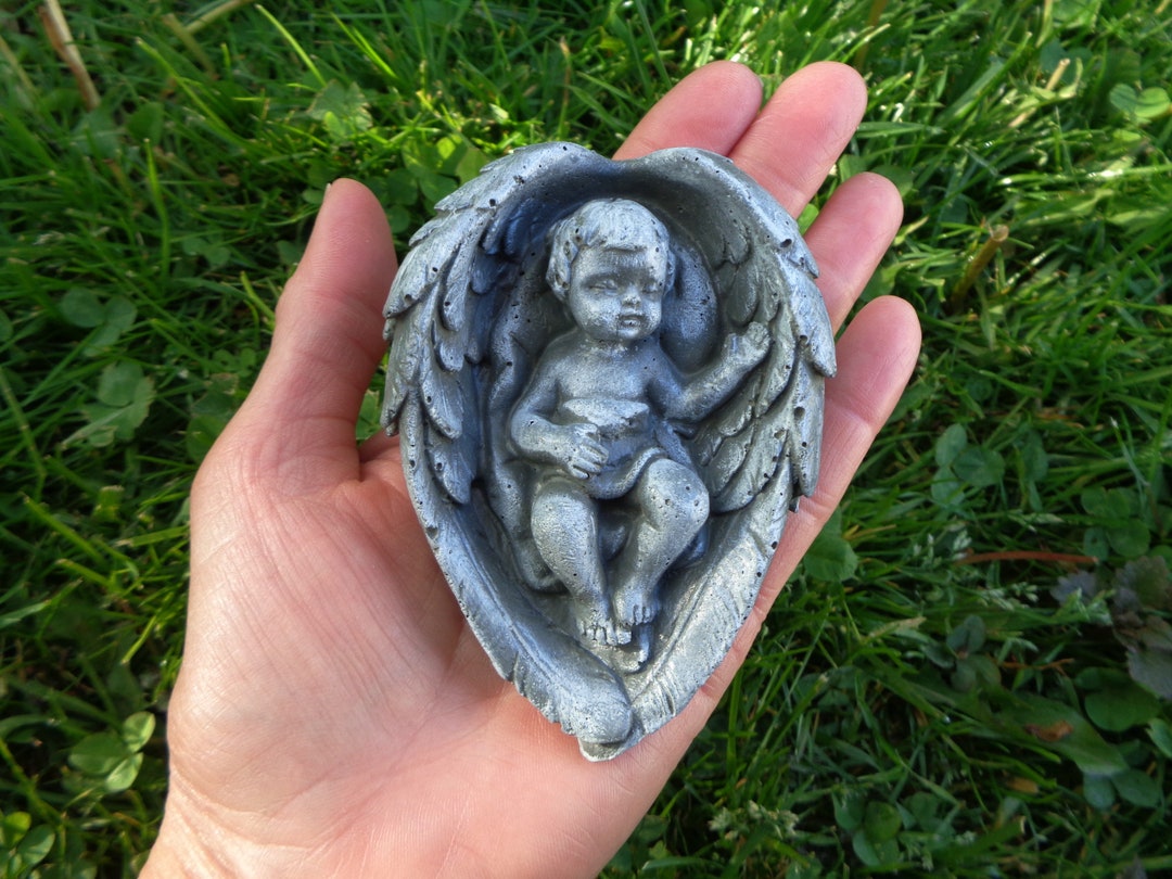 Angel Statue Concrete Angel Baby Memorial Fairy Garden Accessories