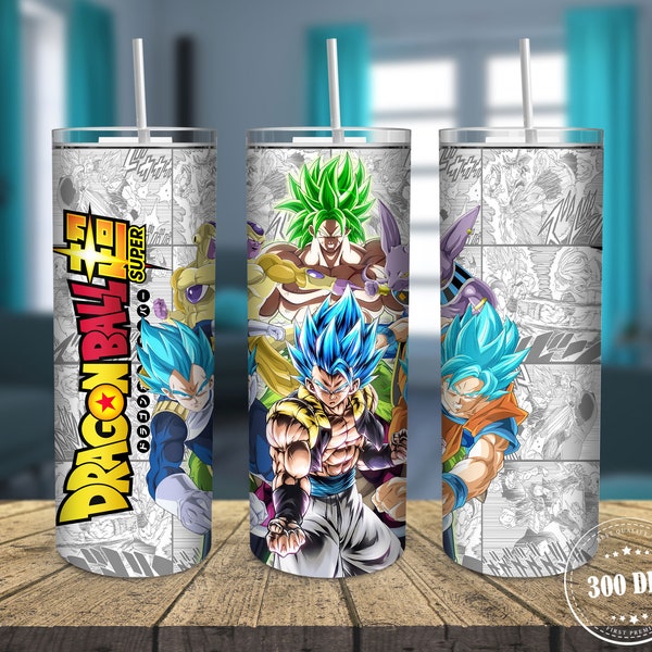 Anime Manga 20oz Skinny Tumbler Sublimation Designs, Cartoon Movie for Straight and Tapered Tumbler PNG, Cartoon Characters Tumbler Wrap PNG